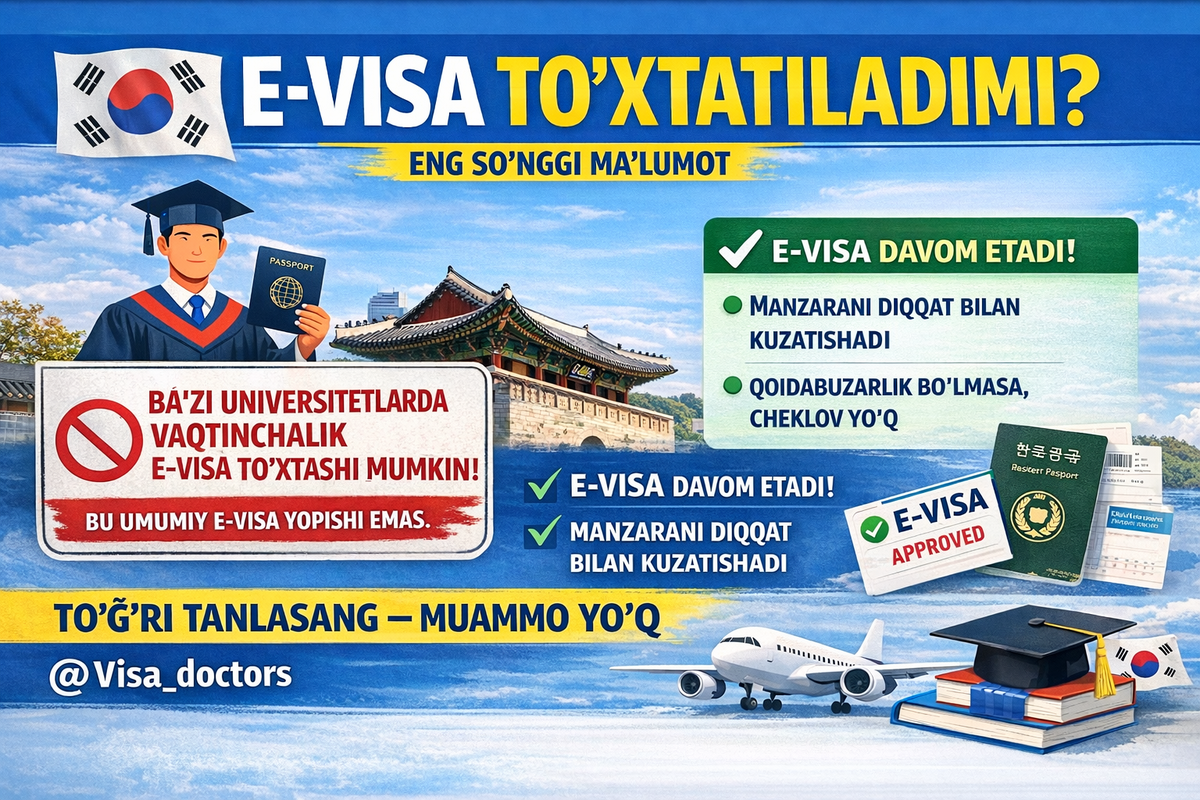 E-VISA to’xtatiladimi?