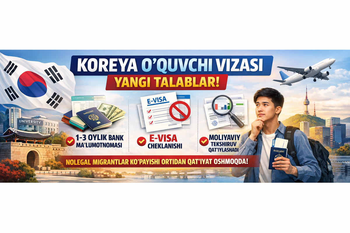 🚨 KOREYAGA VIZA OLISH QIYINLASHISHI MUMKIN! 🇰🇷